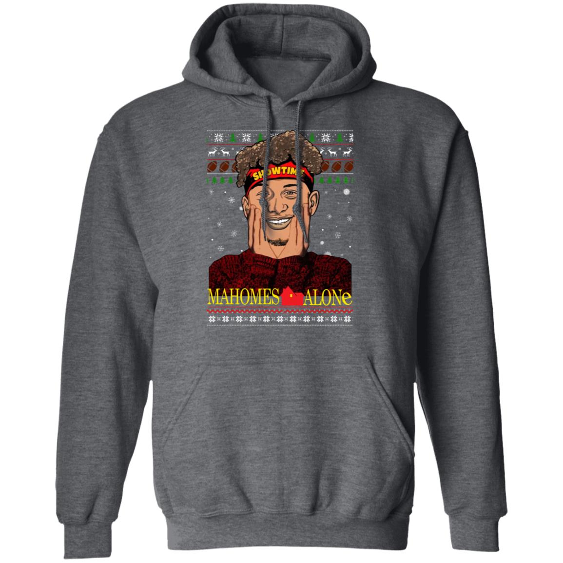 Official Patrick Mahomes Showtime Mahomes Alone Ugly Christmas shirt,  hoodie, sweater, long sleeve and tank top