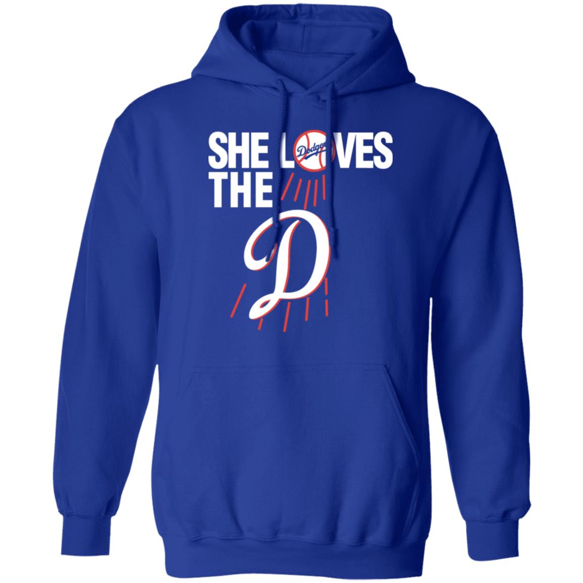 Hottertees Vintage She Loves The D Dodgers Shirt